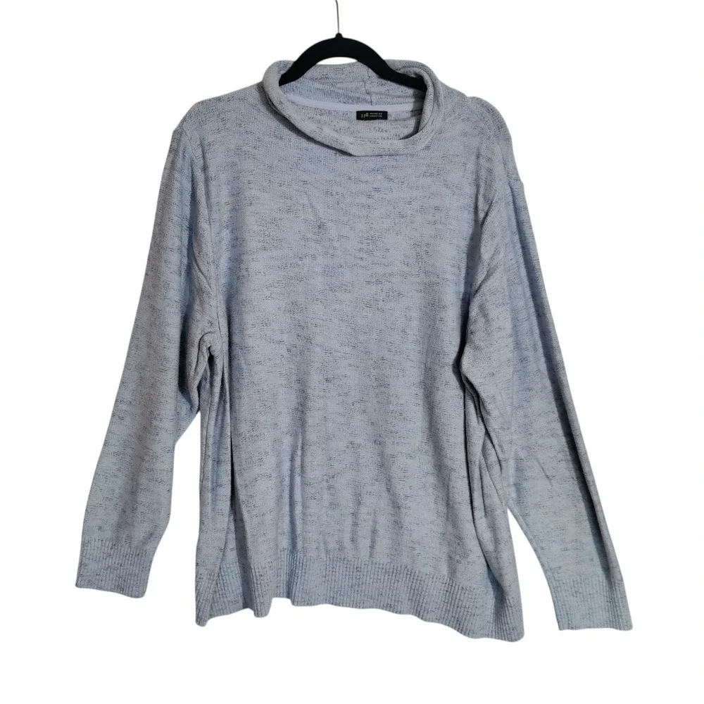 J.Jill Wearever‎ Collection Pullover Sweater Women Size 4X Blue Mock Neck